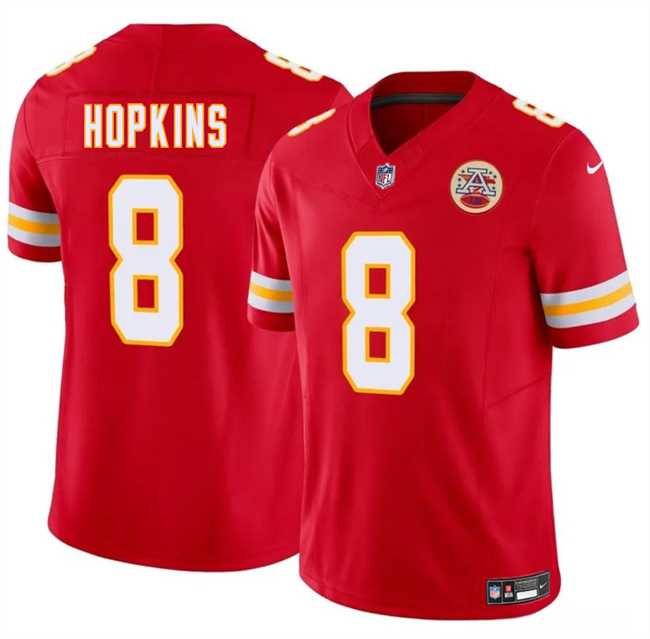 Men & Women & Youth Kansas City Chiefs #8 DeAndre Hopkins Red 2024 F.U.S.E. Vapor Untouchable Limited Stitched Jersey